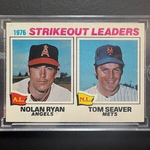 1976 Strikeout Leaders Nolan Ryan & Tom Seaver Baseball Card